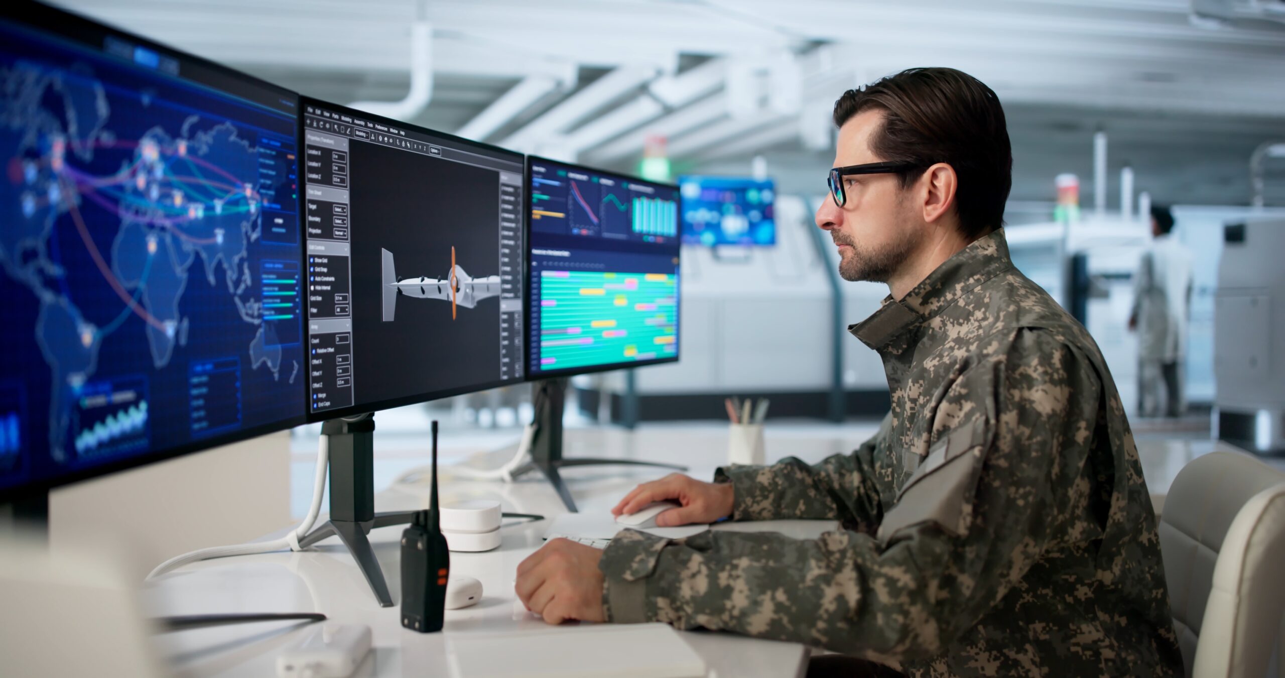 Engineer working for DoD subcontractor Uses Computer Software To Monitor Drone Factory Production